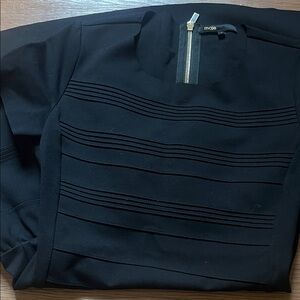 Maje Black Dress with Gold Zipper